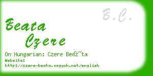 beata czere business card